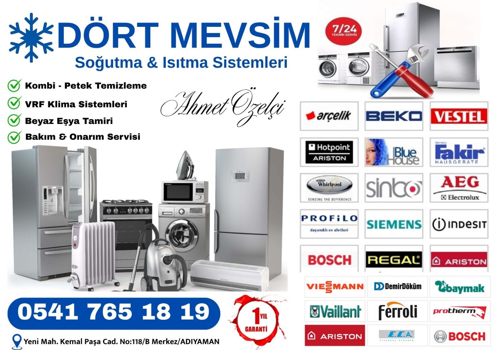 Adıyaman Arçelik Servisi